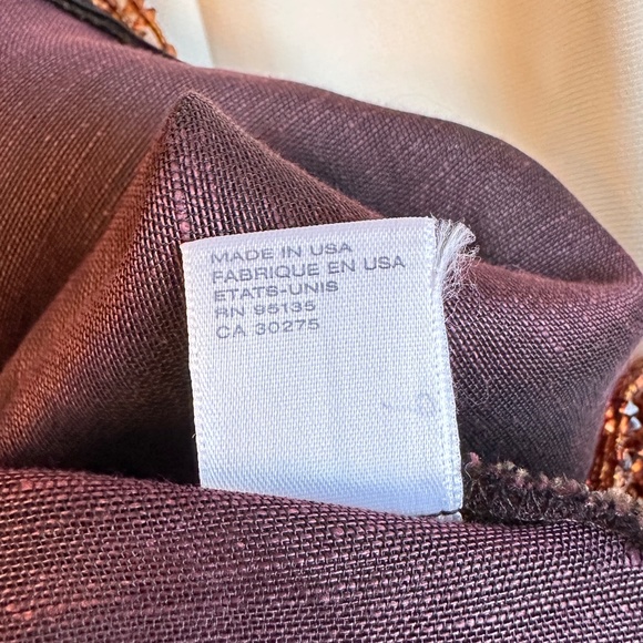 Lafayette 148 beaded linen top - Picture 13 of 13